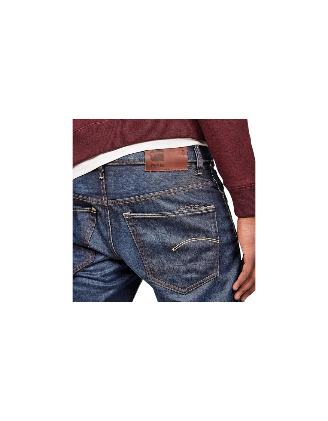 Dark Blue 3301 Loose Swash Denim Jeans
