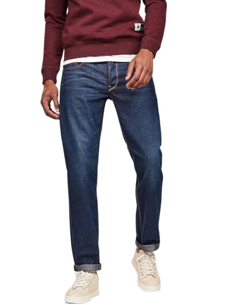 Dark Blue 3301 Loose Swash Denim Jeans