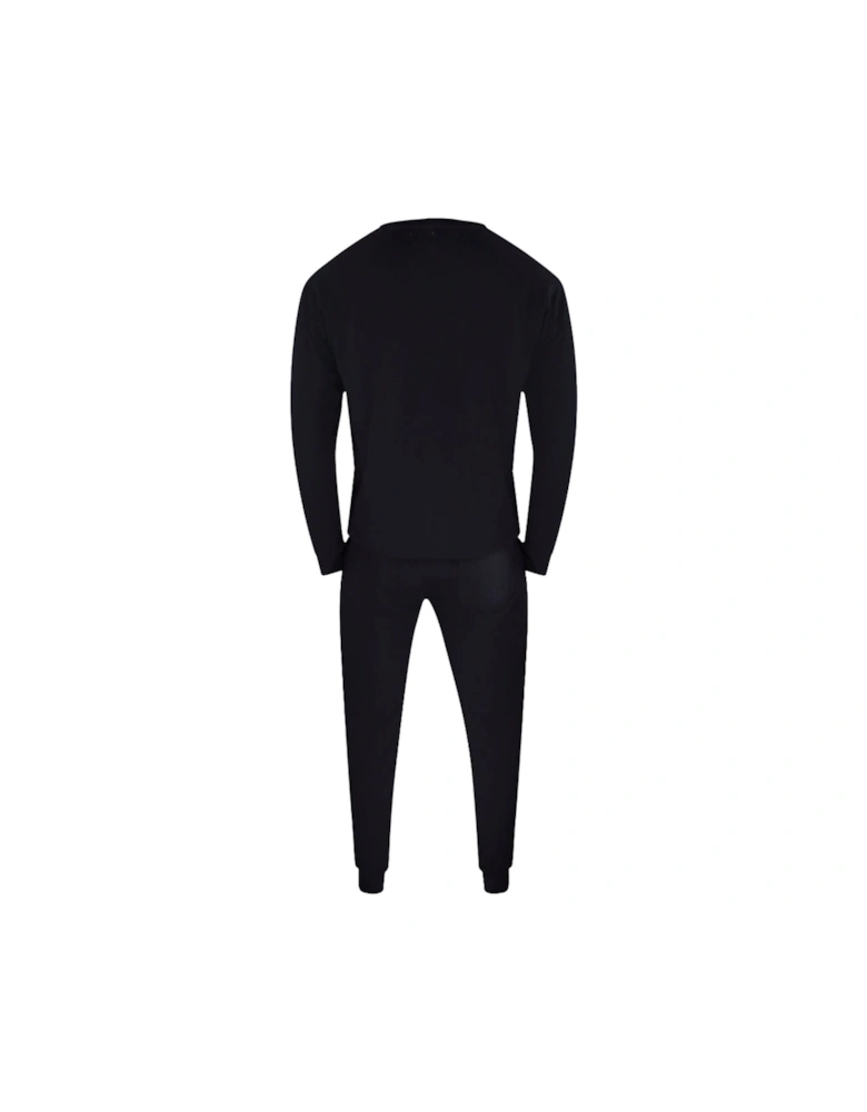 Iconic Crest Black Crewneck Track Set