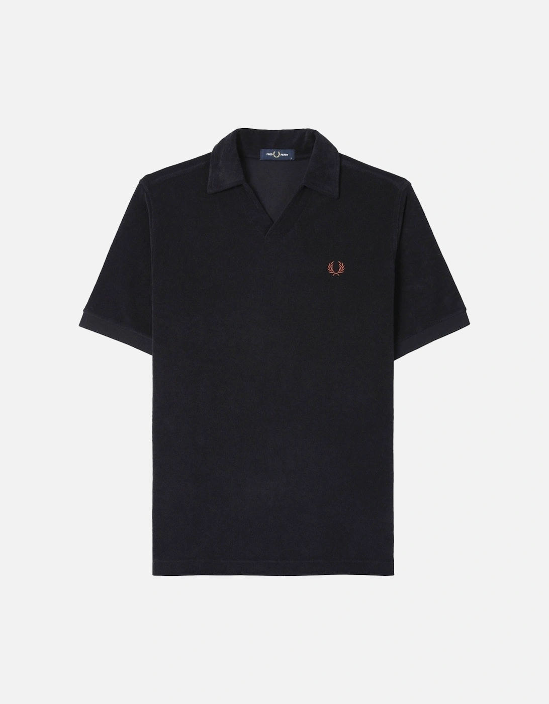 M7830 Open Collar Towelling Polo Shirt - Navy, 4 of 3