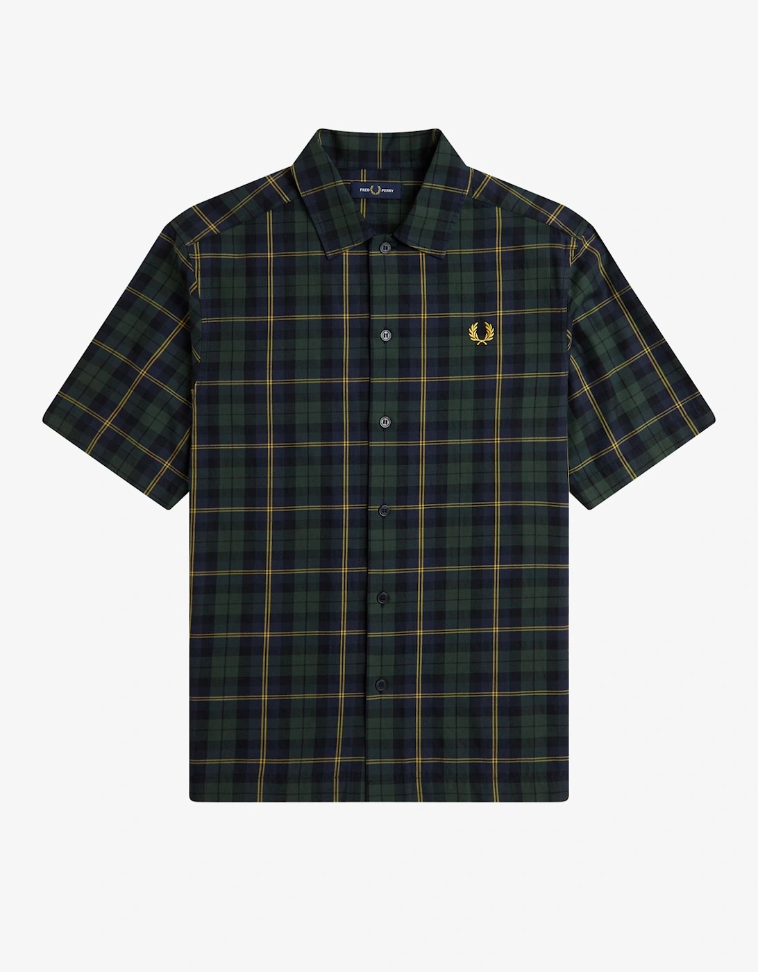 M9896 Tartan Twill Short Sleeve Shirt - Navy, 9 of 8