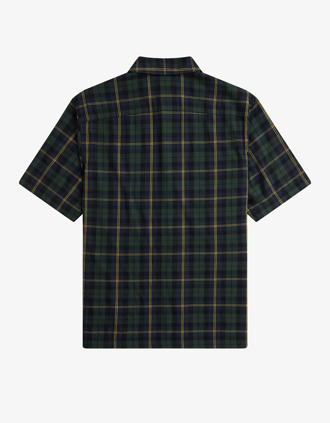 M9896 Tartan Twill Short Sleeve Shirt - Navy