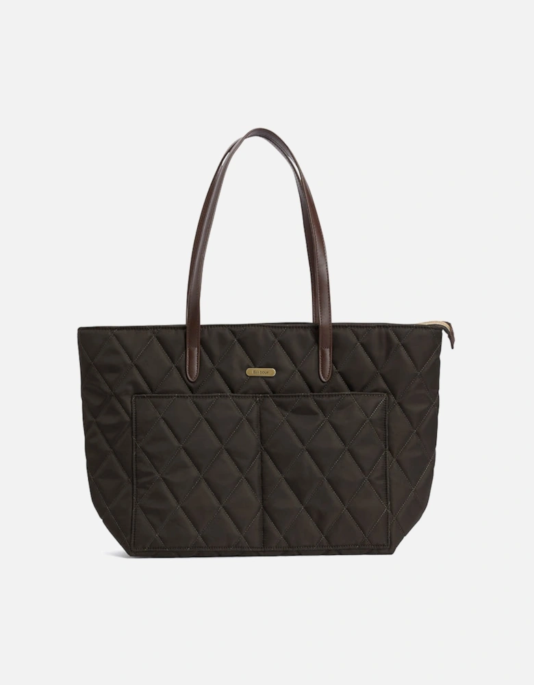 Quilted Womens Tote Bag - Olive