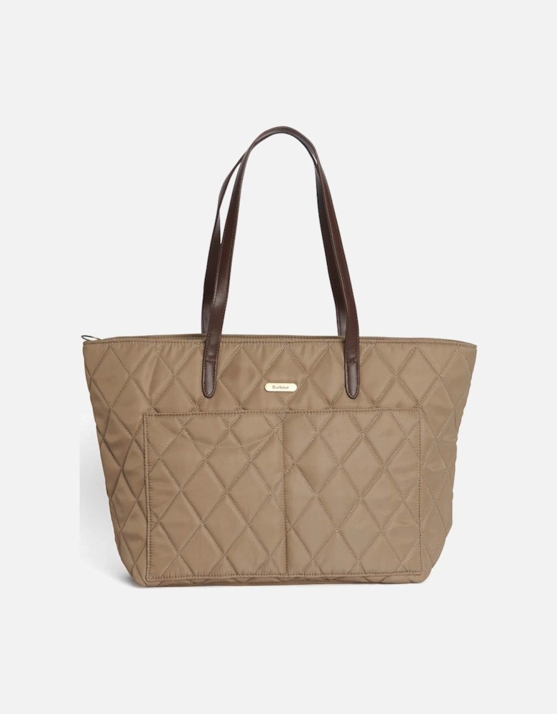 Quilted Womens Tote Bag - Sand