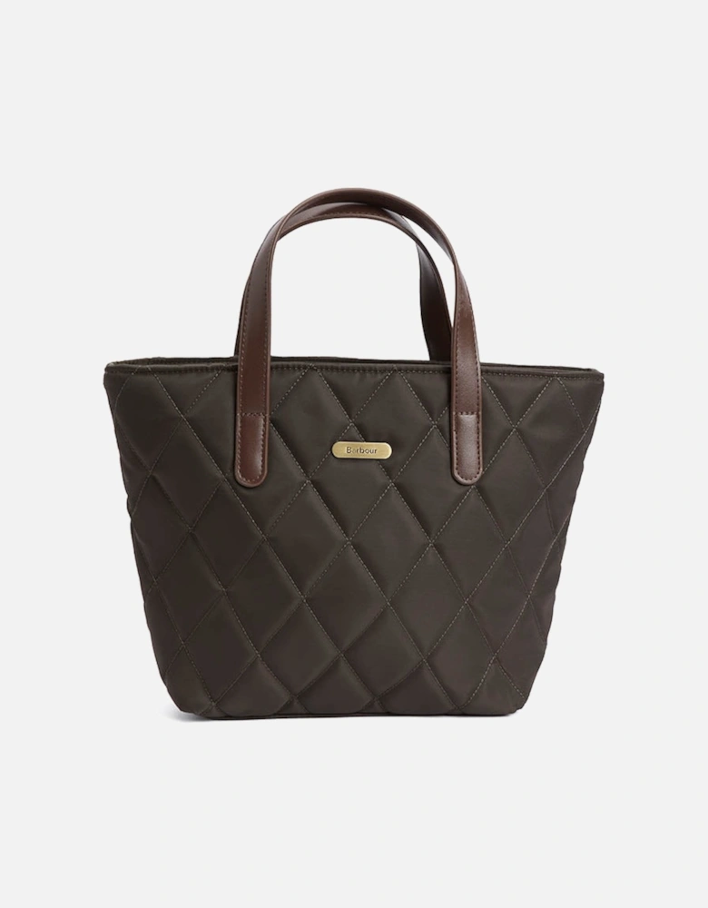 Womens Mini Quilted Tote Bag - Olive