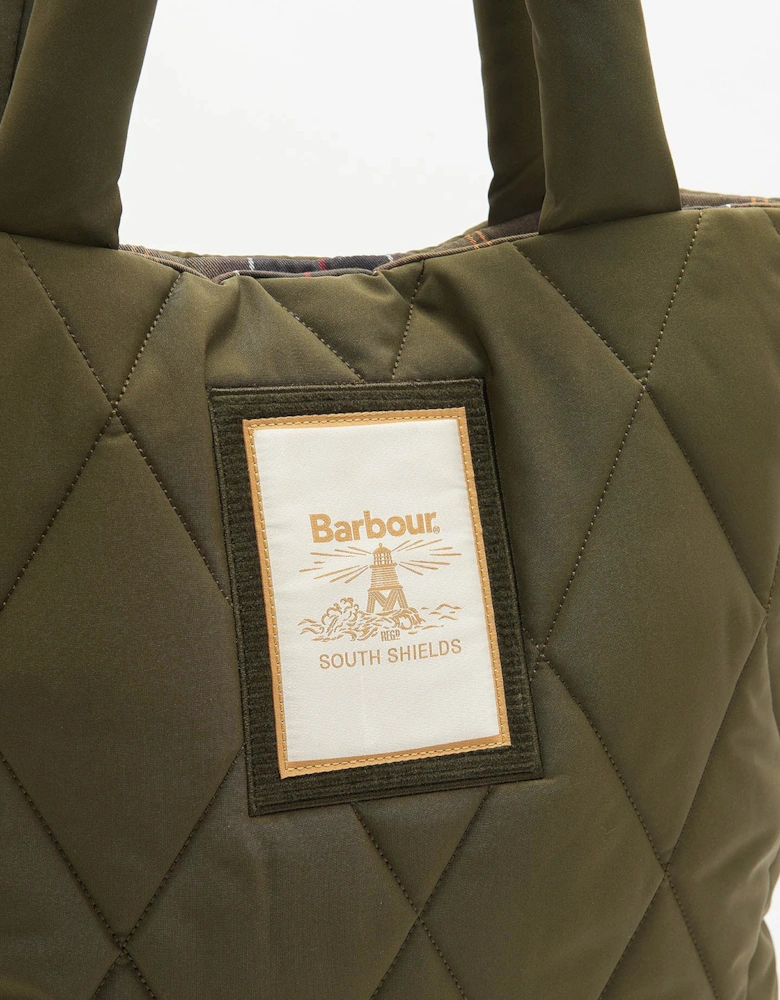 Mariah Womens Quilted Tote Bag - Olive