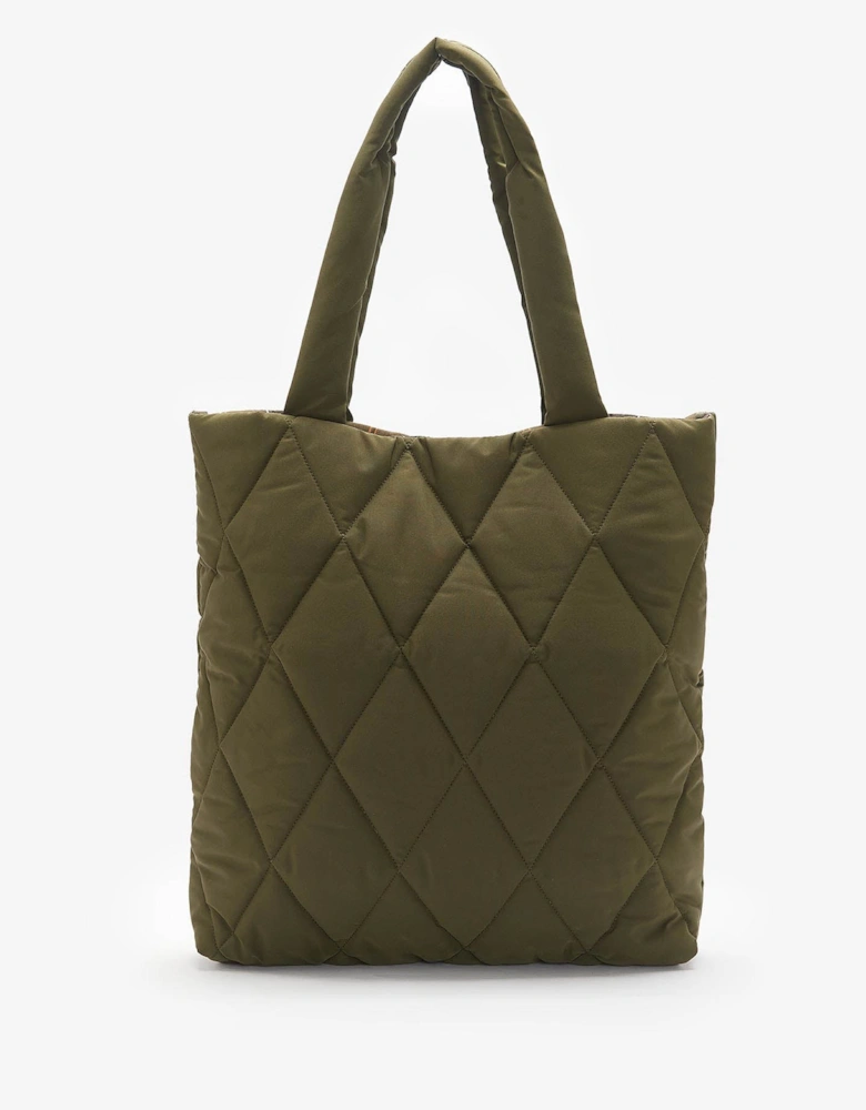 Mariah Womens Quilted Tote Bag - Olive