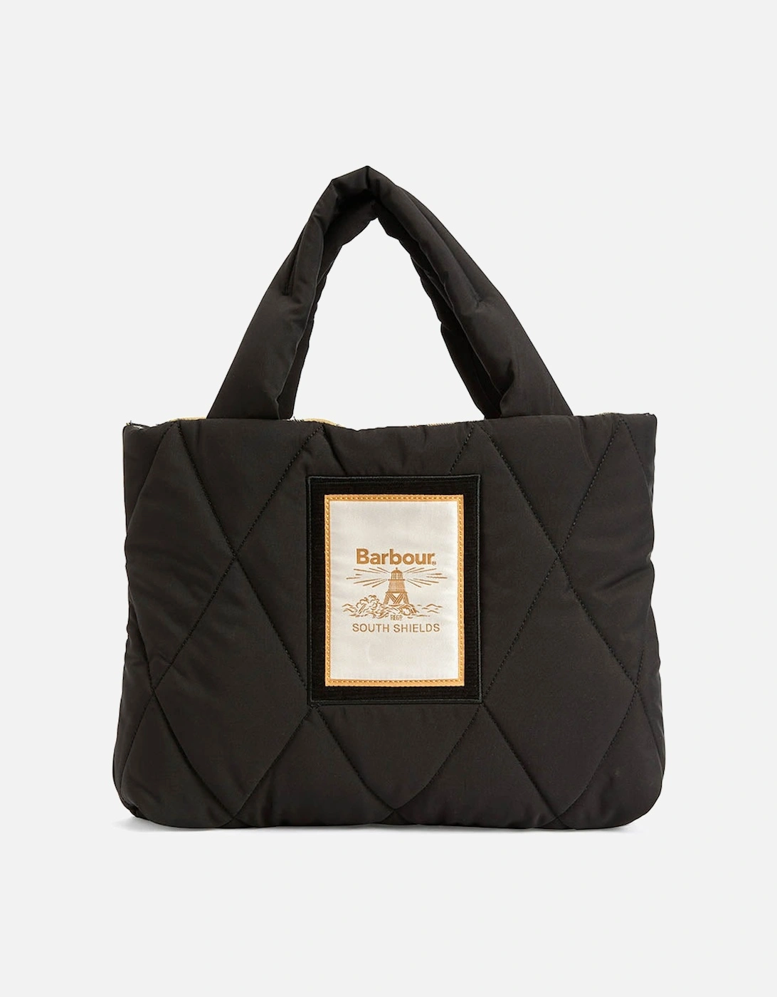 Mariah Womens Mini Quilted Tote Bag - Black/Ancient, 2 of 1