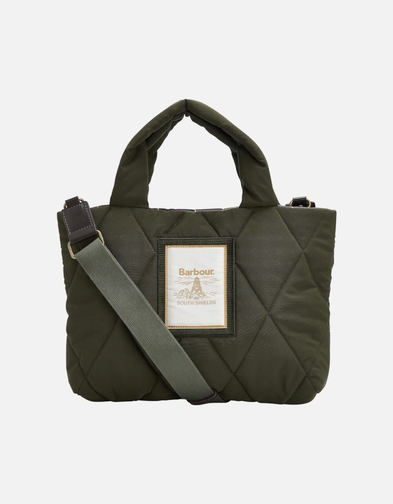 Mariah Womens Mini Quilted Tote Bag - Olive
