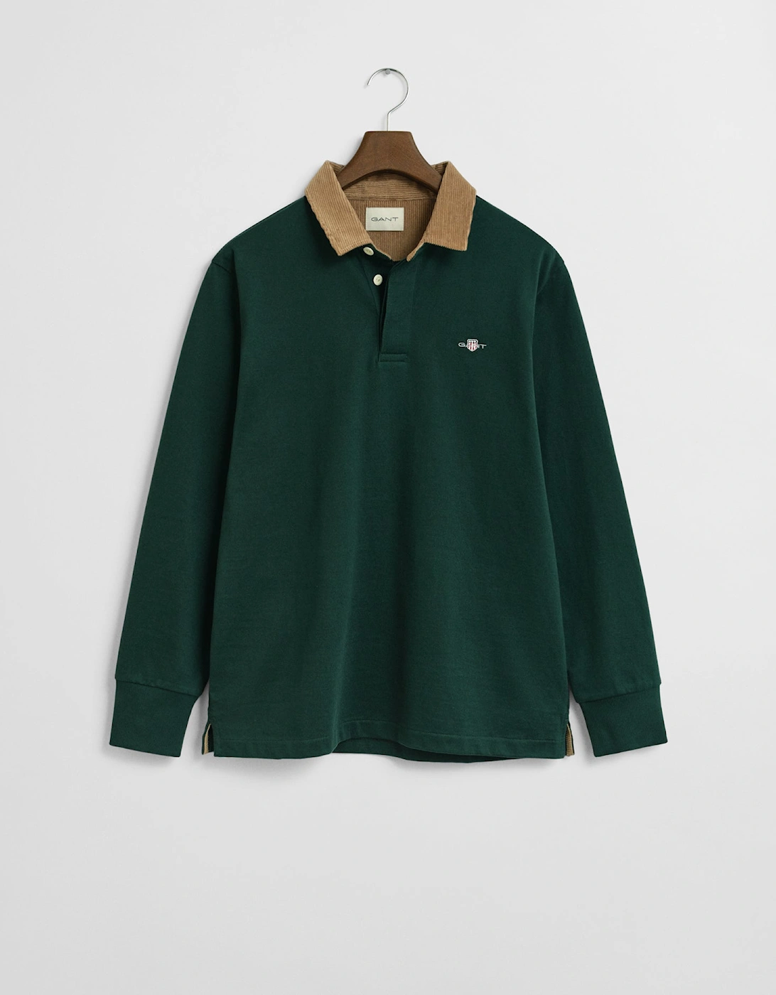 Mens Cord Collar Heavy Rugger - 374 Tartan Green, 2 of 1