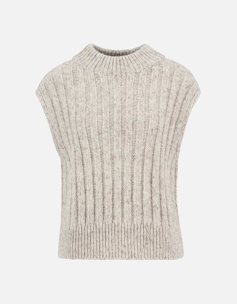 Anastasia Womens Knitted Vest - Oat