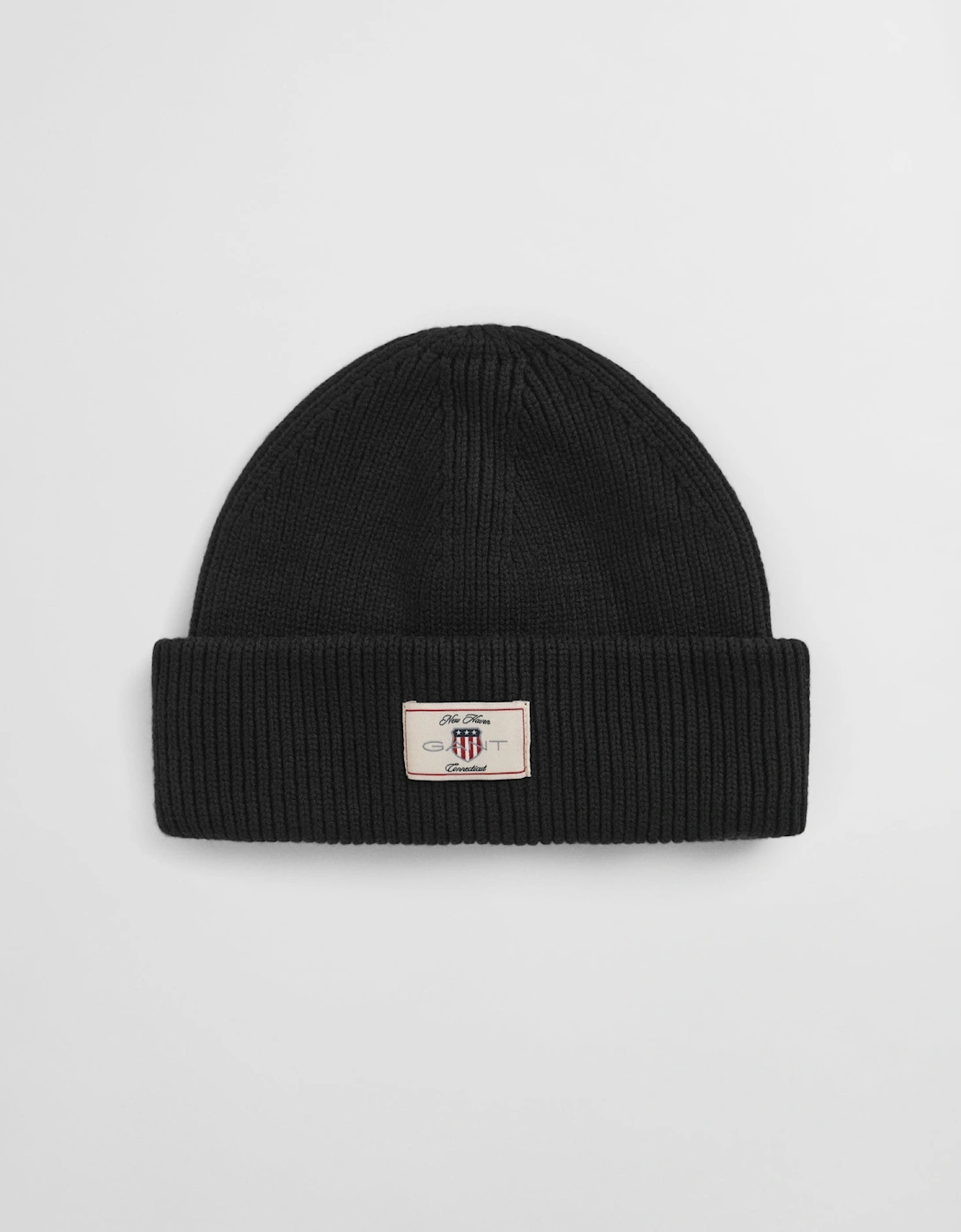 Mens Cotton Blend Ribbed Beanie - 5 Black, 2 of 1