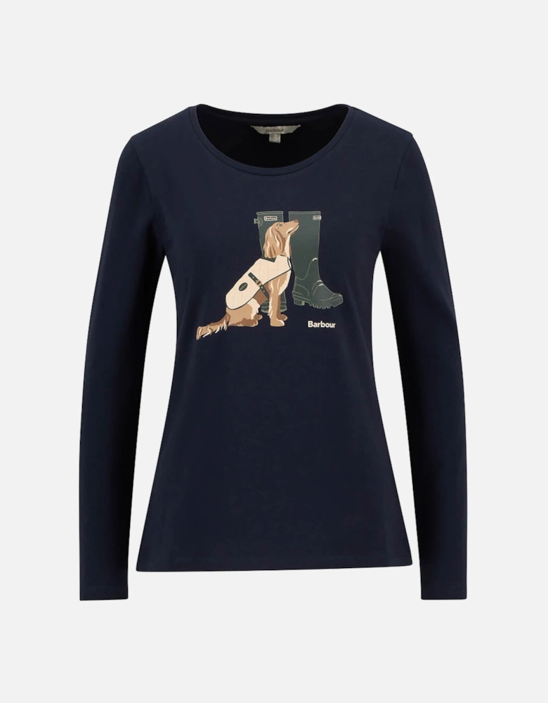 Hedley Womens Long Sleeve T-Shirt - Navy