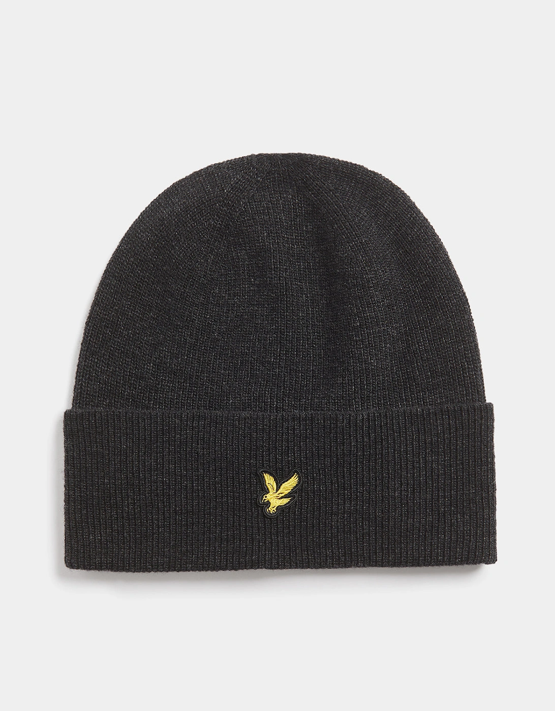 Lyle & Scott Lambswool Blend Ribbed Beanie - W155 Jet Black Marl, 2 of 1