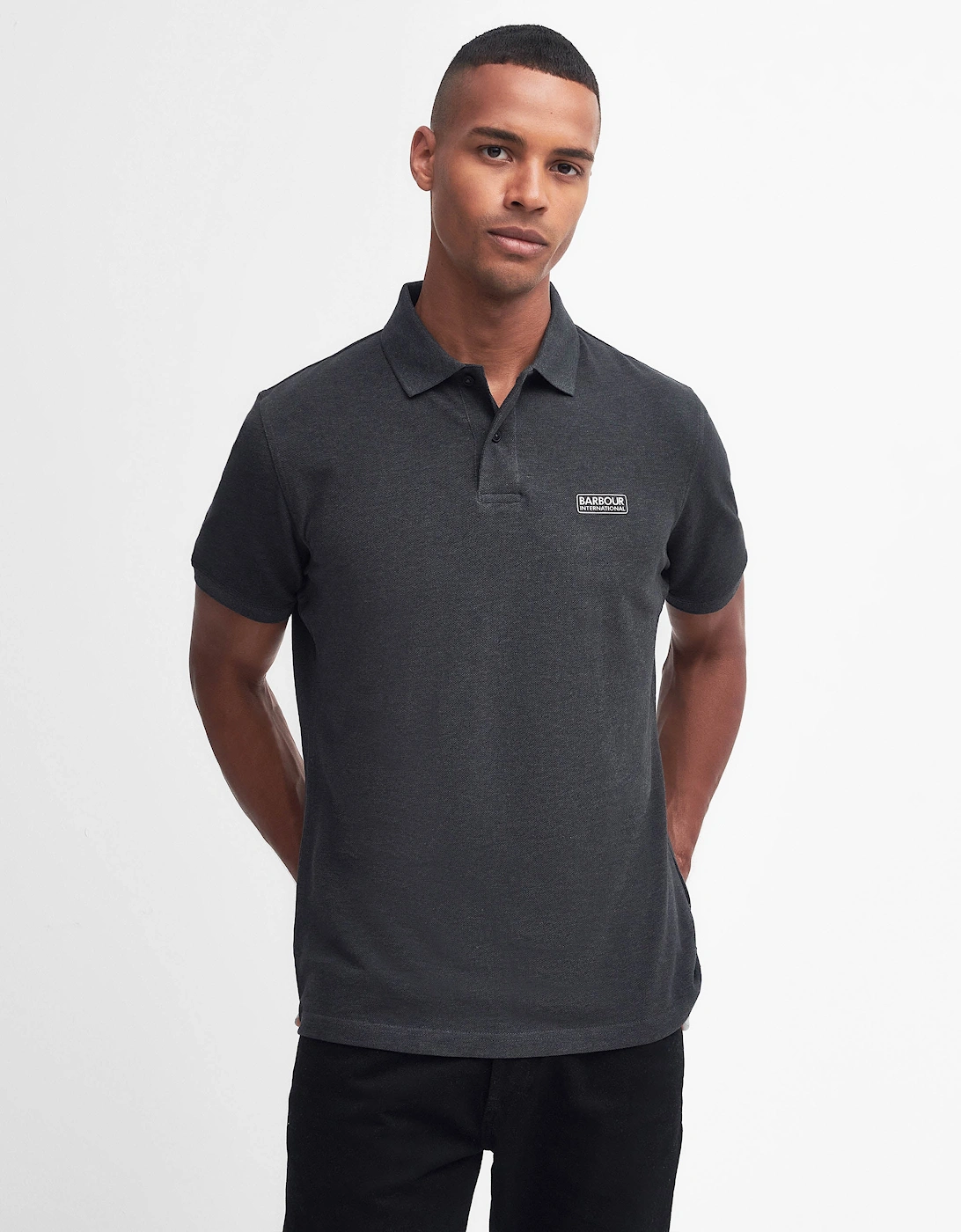 Essential Short Sleeve Mens Polo - Asphalt Marl, 2 of 1