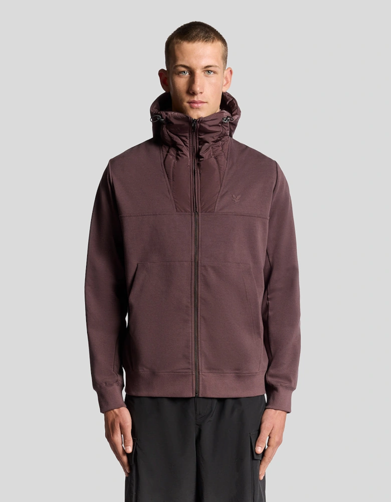 Lyle & Scott Panelled Hybrid Jacket - X863 Espresso