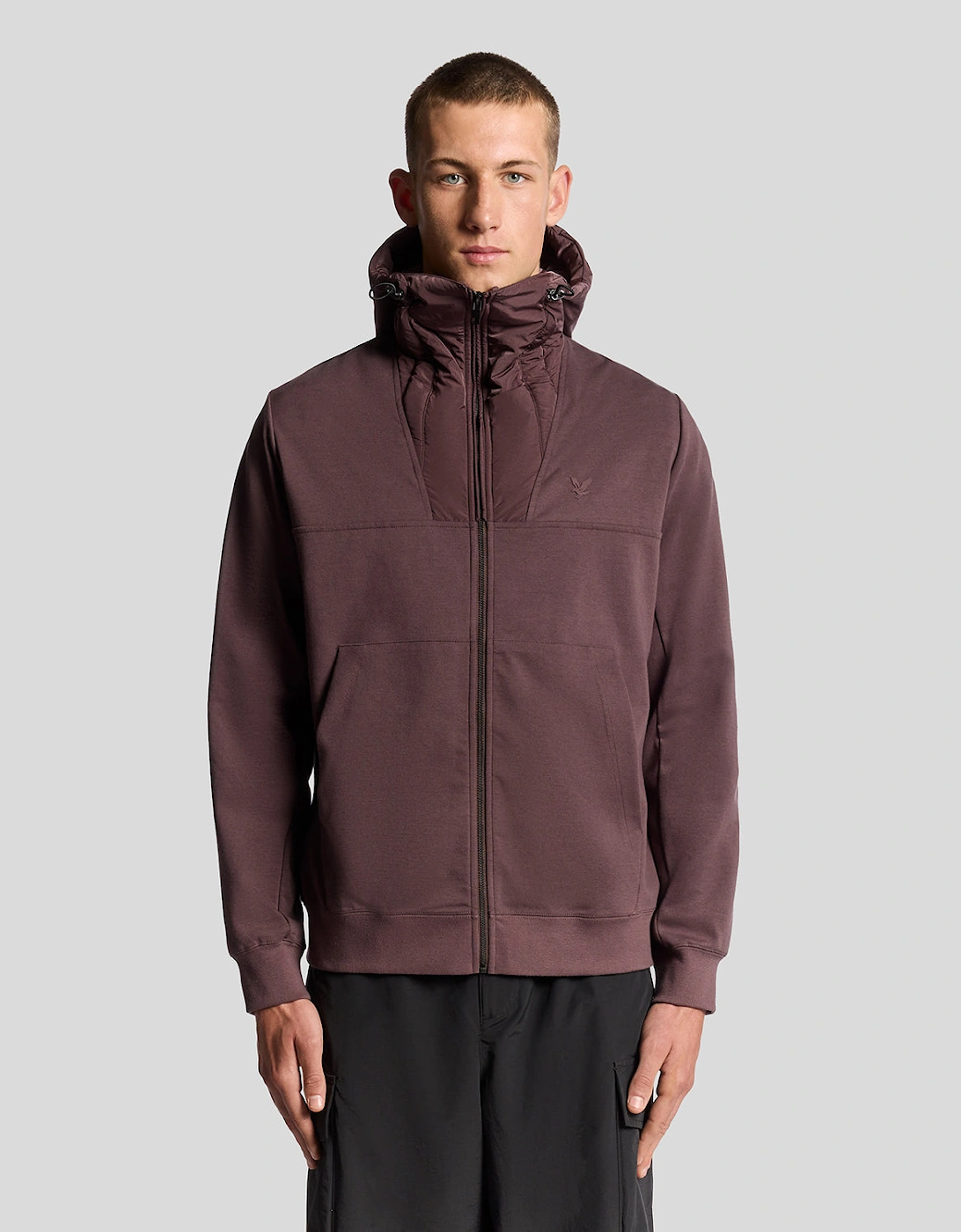Lyle & Scott Panelled Hybrid Jacket - X863 Espresso, 2 of 1