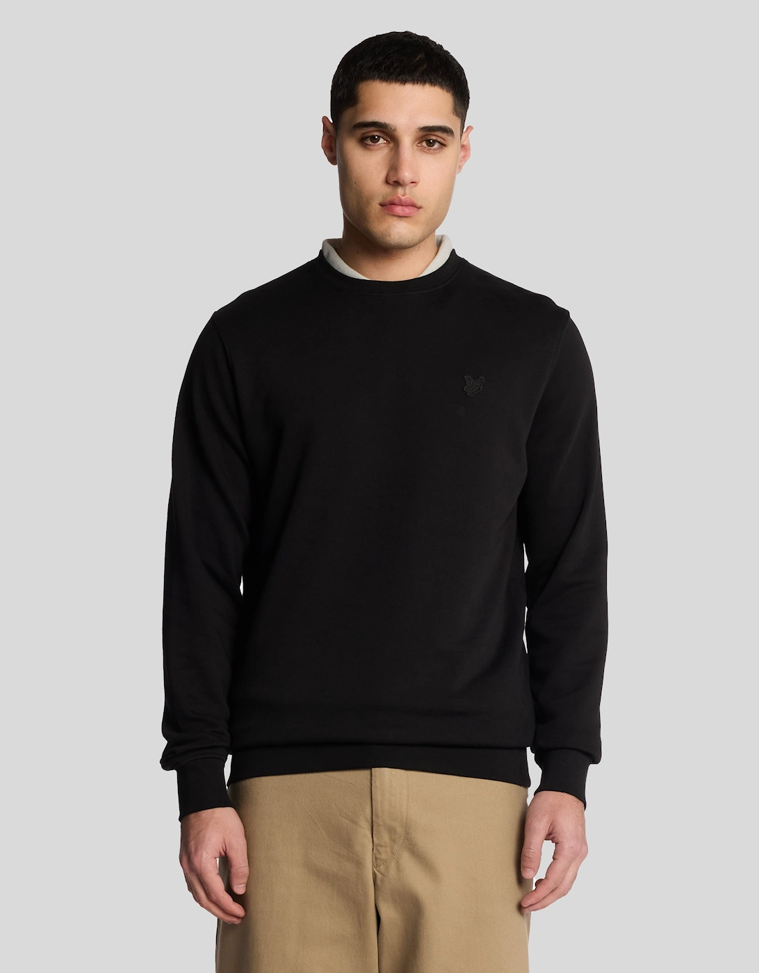 Lyle & Scott Superfine Crew Neck Sweatshirt - Z865 Jet Black, 2 of 1