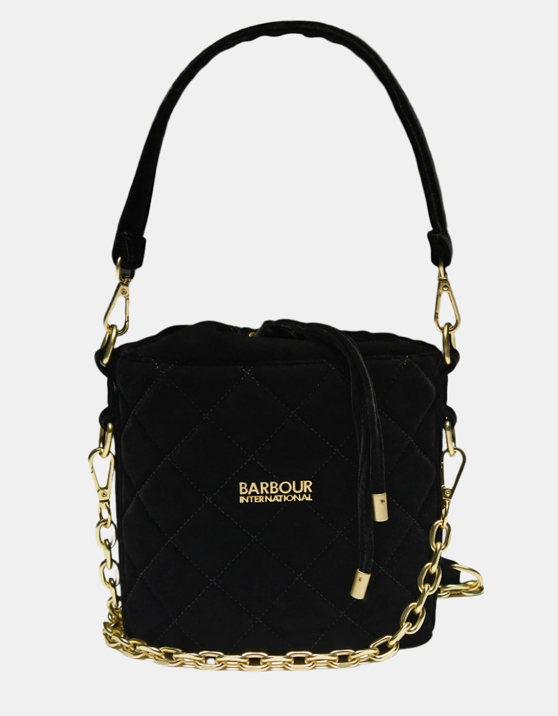 Quilted Balham Womens Mini Bucket Bag - Velvet Black, 2 of 1