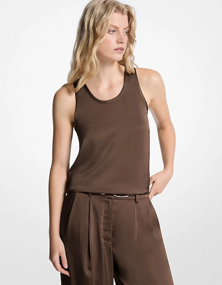 Satin Racerback Tank Top