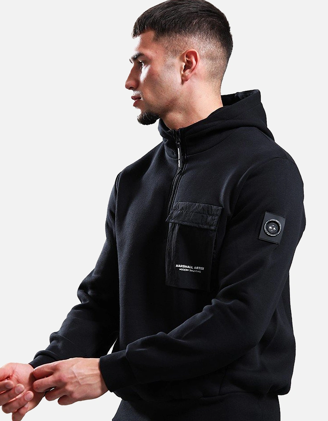Crux Quarter Zip Hoodie Black, 4 of 3