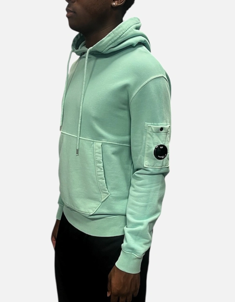 Diagonal Raised Fleece Lens Hooded Sweatshirt - Mineral