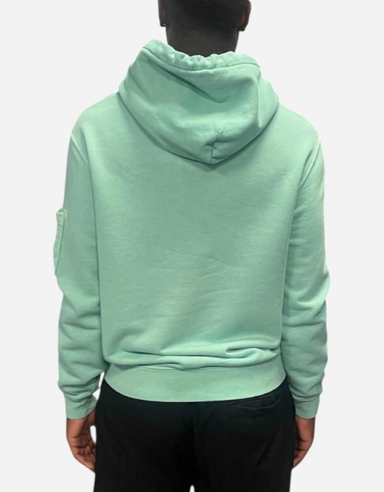 Diagonal Raised Fleece Lens Hooded Sweatshirt - Mineral