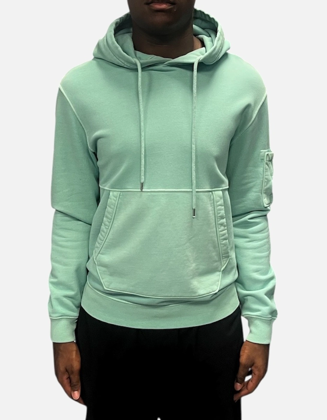 Diagonal Raised Fleece Lens Hooded Sweatshirt - Mineral, 5 of 4