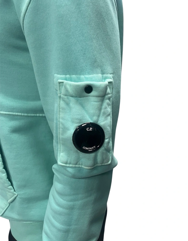 Diagonal Raised Fleece Lens Hooded Sweatshirt - Mineral