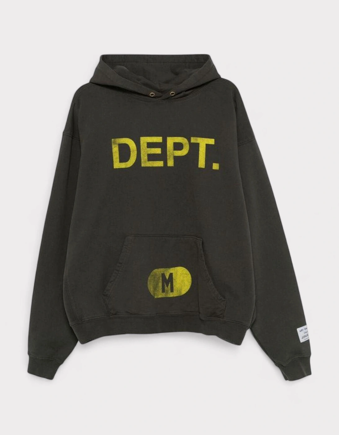 Gallery Dept Men's Black Size Logo Hoodie - Size: 38