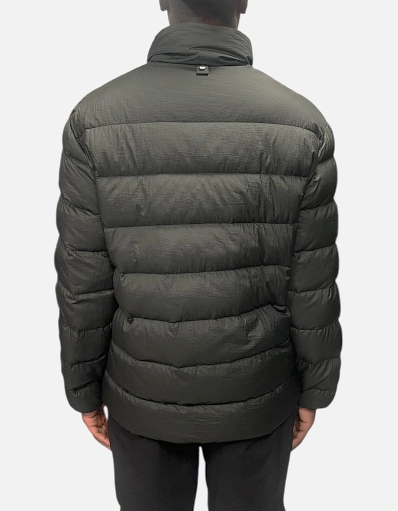 Nylon Stand Collar Liner Jacket - Black