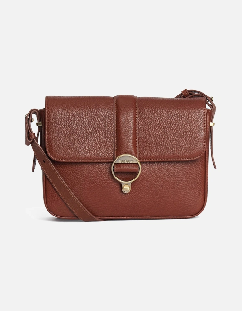 Rosa Womens Leather Crossbody Bag - Brown