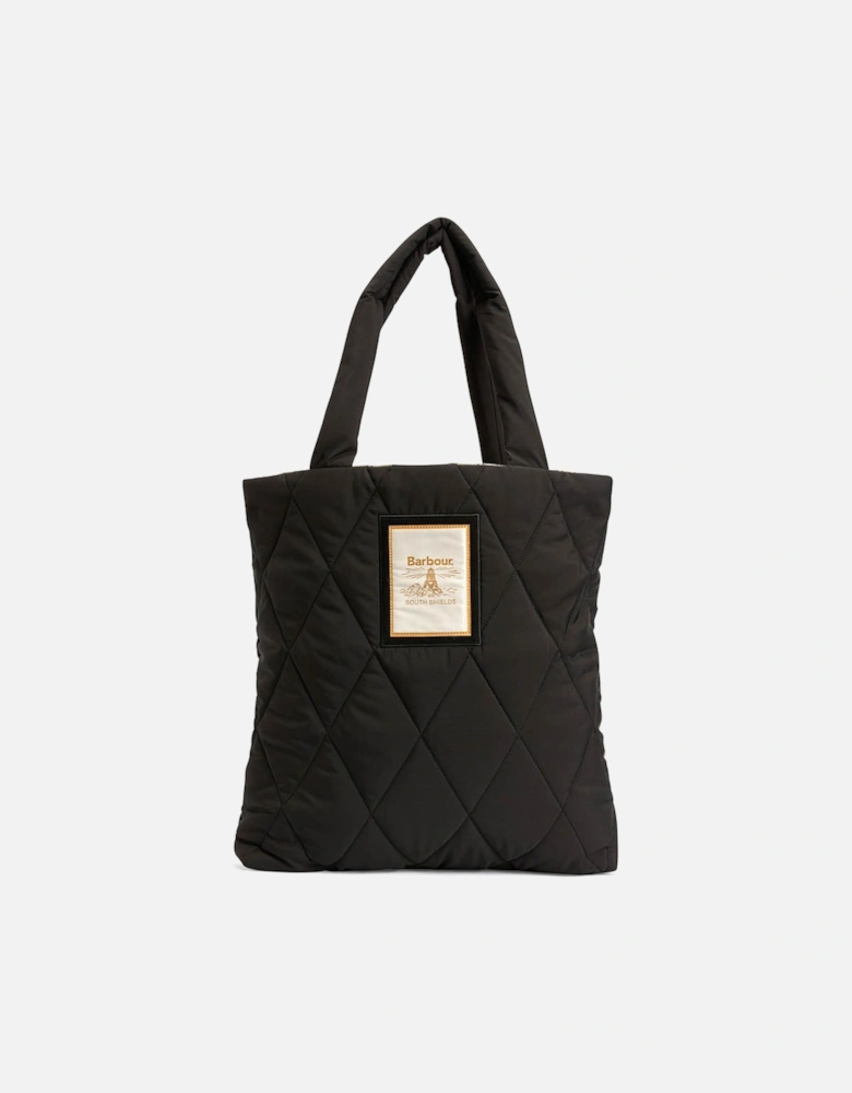 Mariah Womens Quilted Tote Bag - Black/Ancient