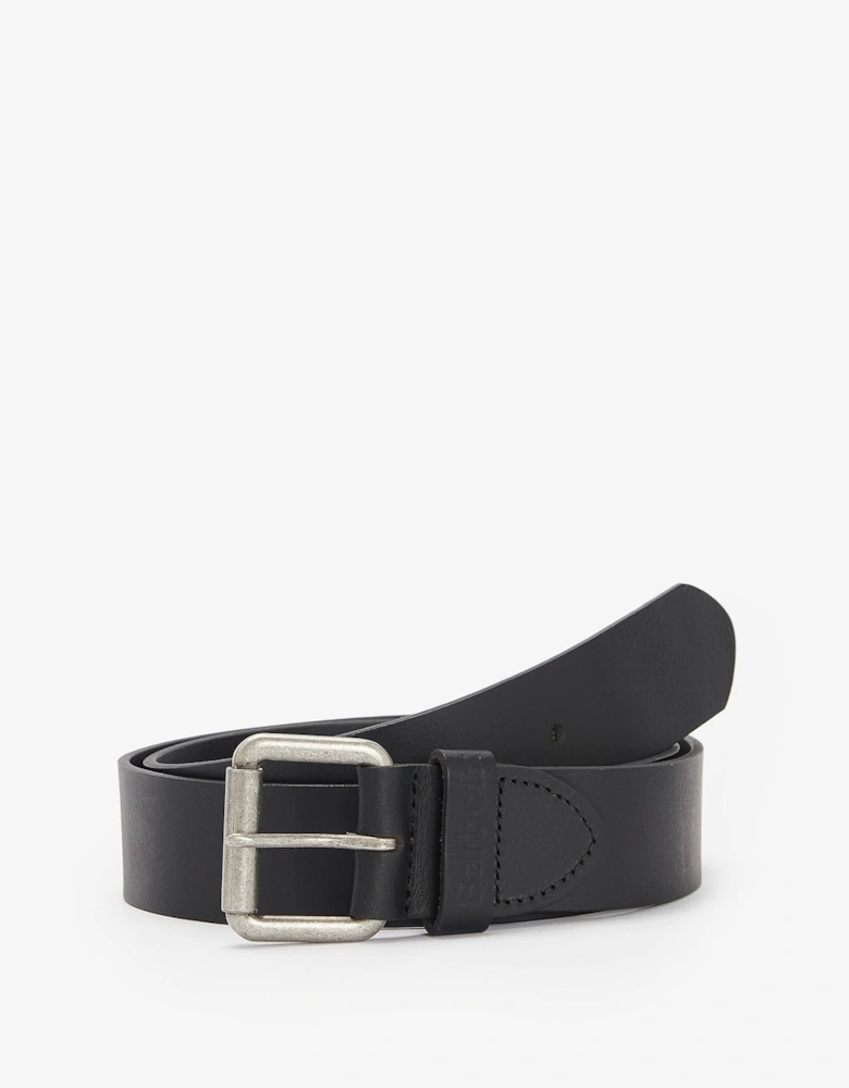 Matt Leather Mens Belt - Black