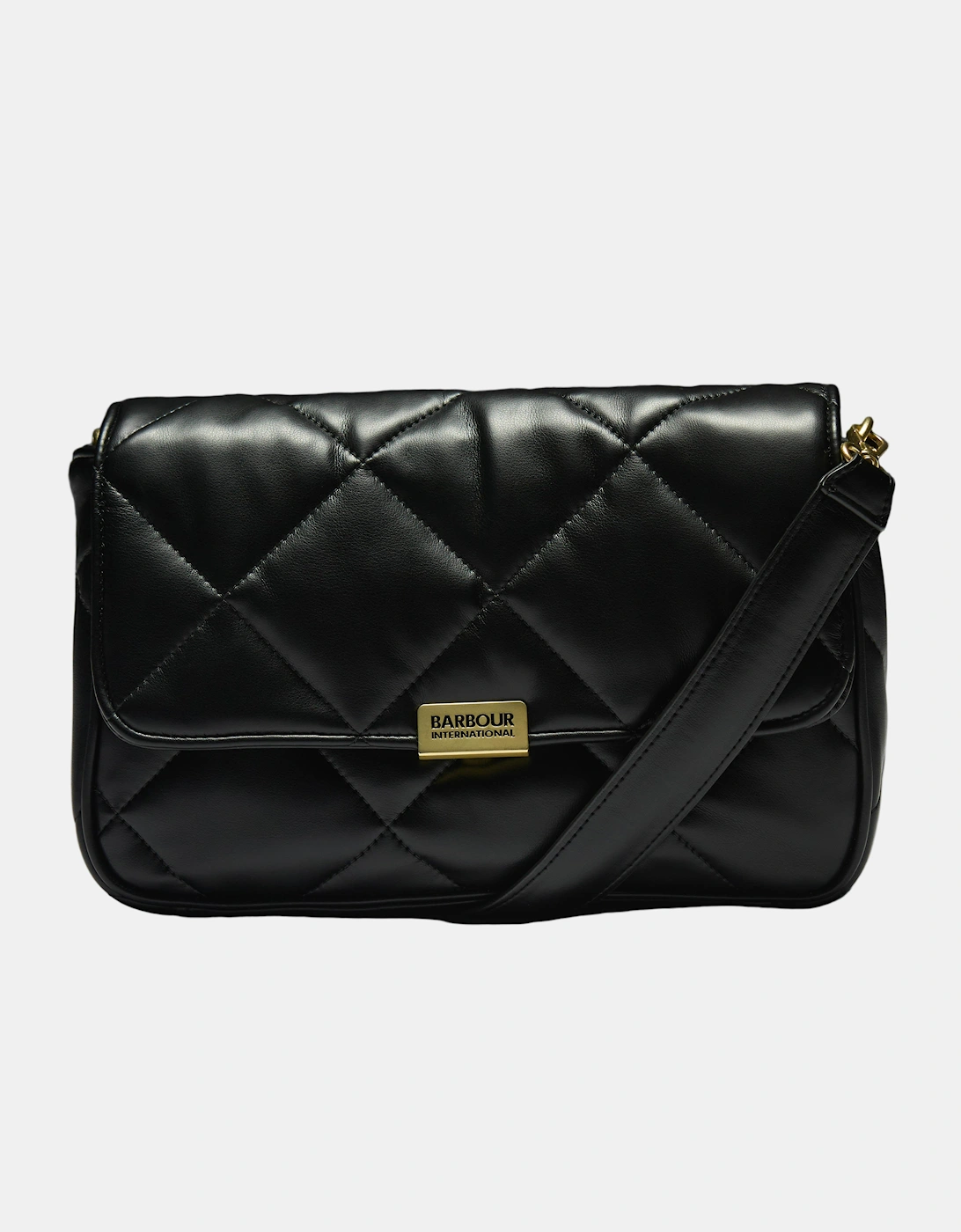 Womens Soft Quilt Shoulder Bag - Black, 2 of 1