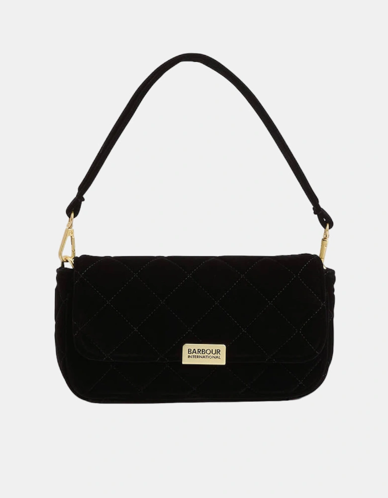 Quilted Soho Womens Mini Crossbody Bag - Velvet Black