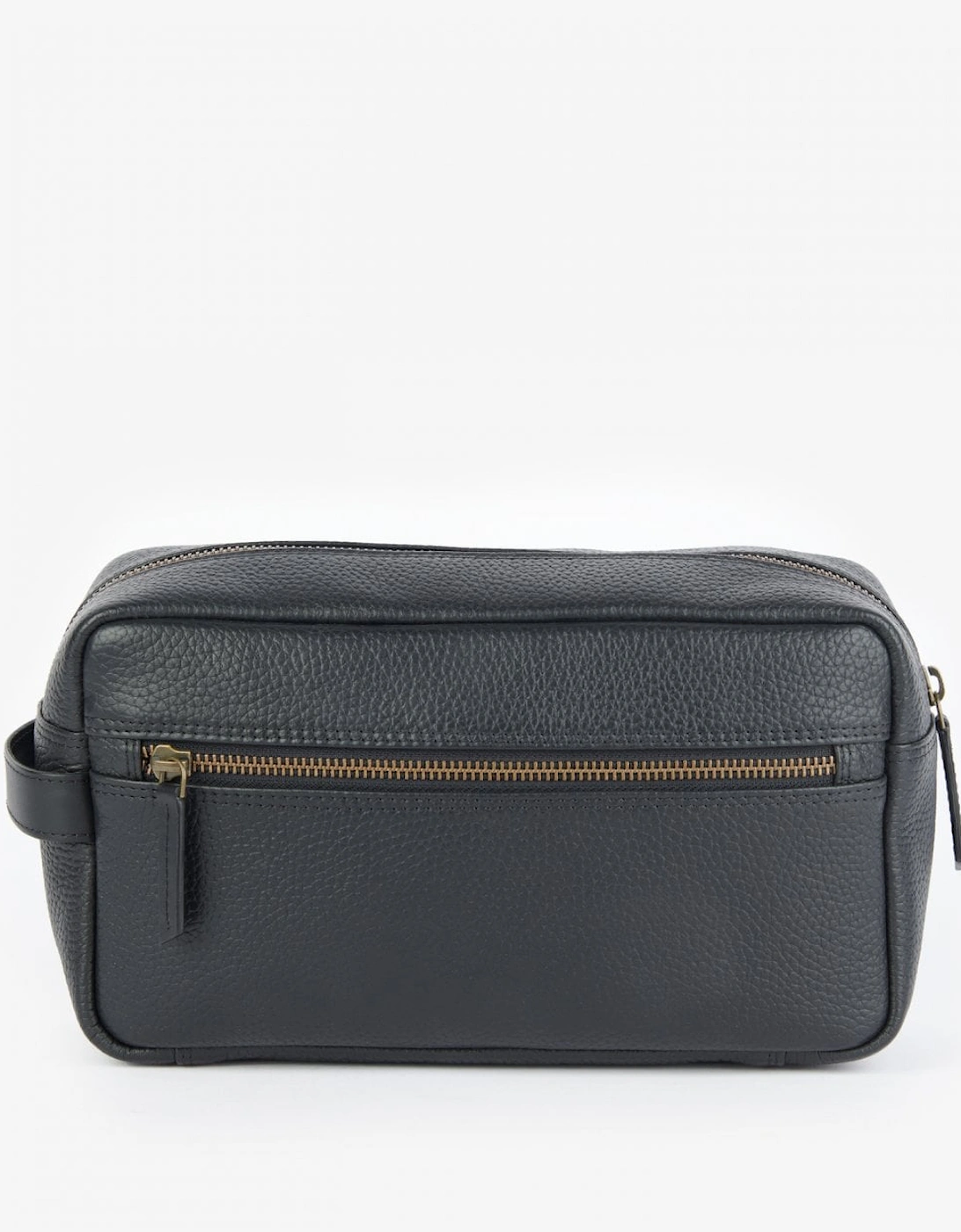 Highgate Mens Leather Washbag - Black, 6 of 5