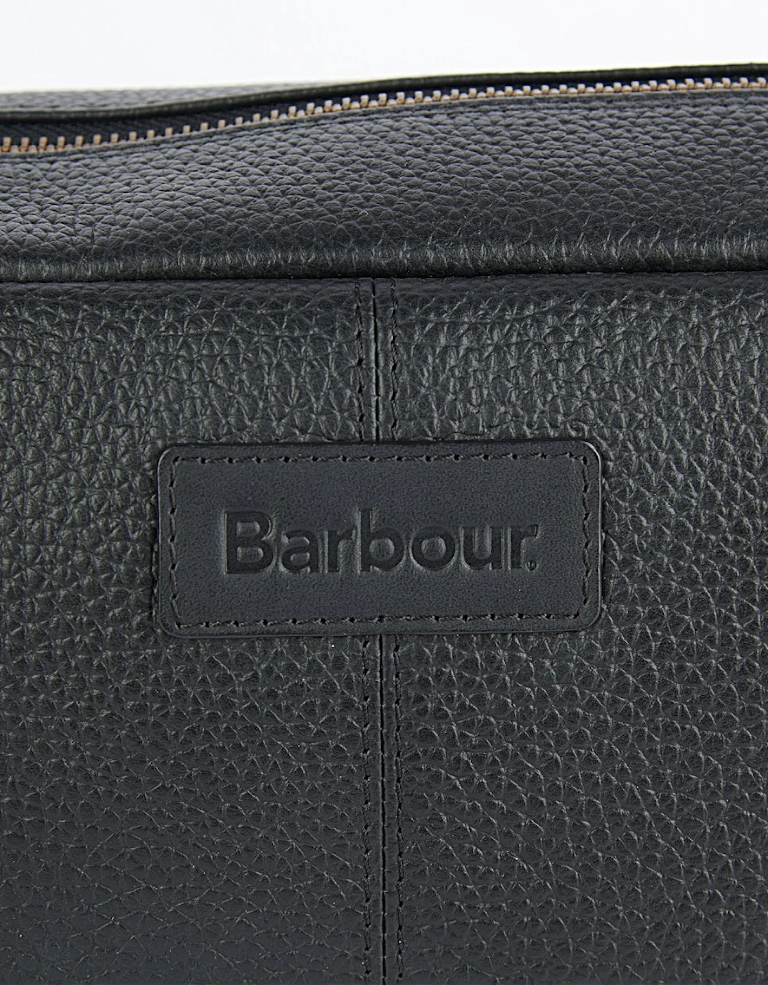 Highgate Mens Leather Washbag - Black