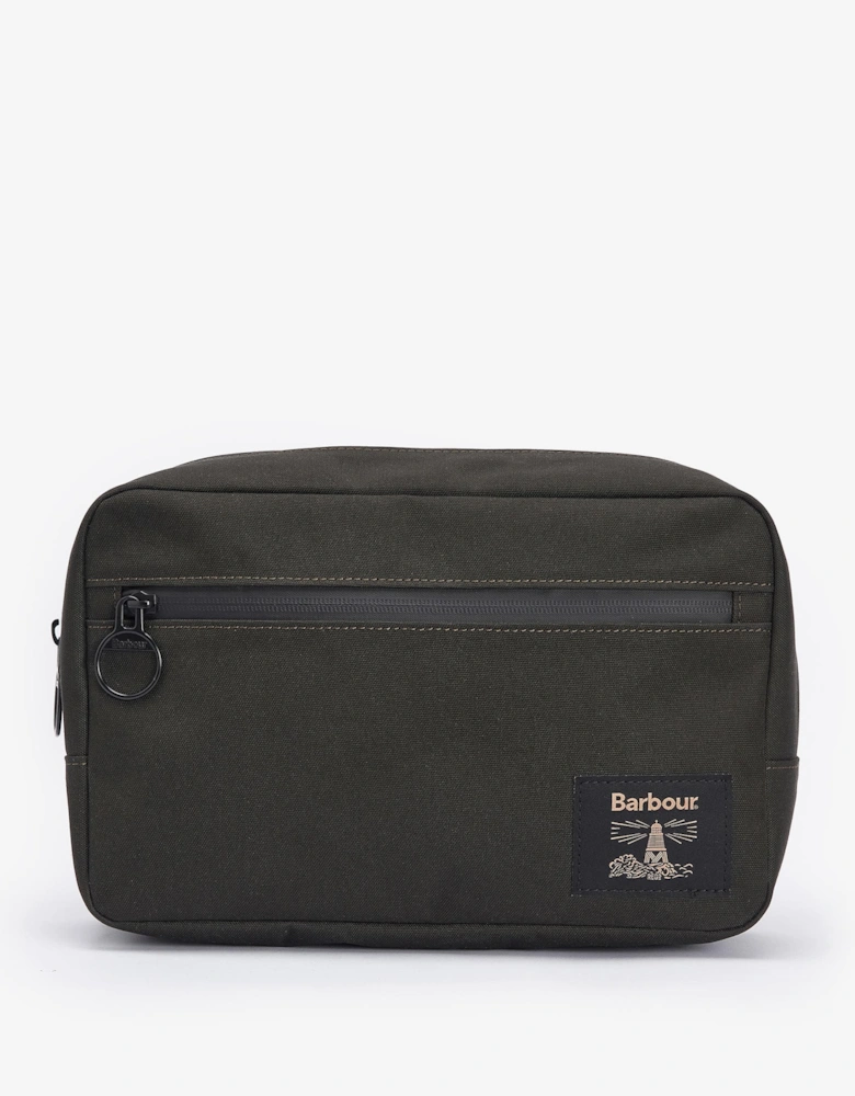 Field Mens Canvas Washbag - Olive/Black