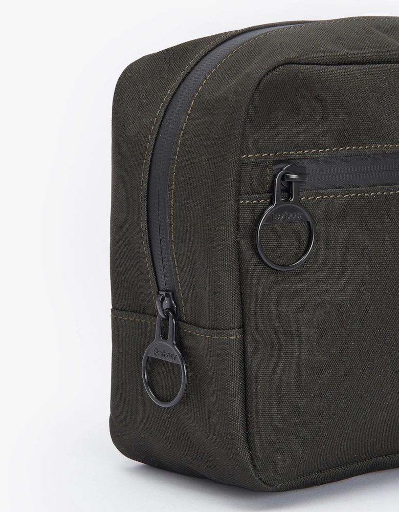 Field Mens Canvas Washbag - Olive/Black