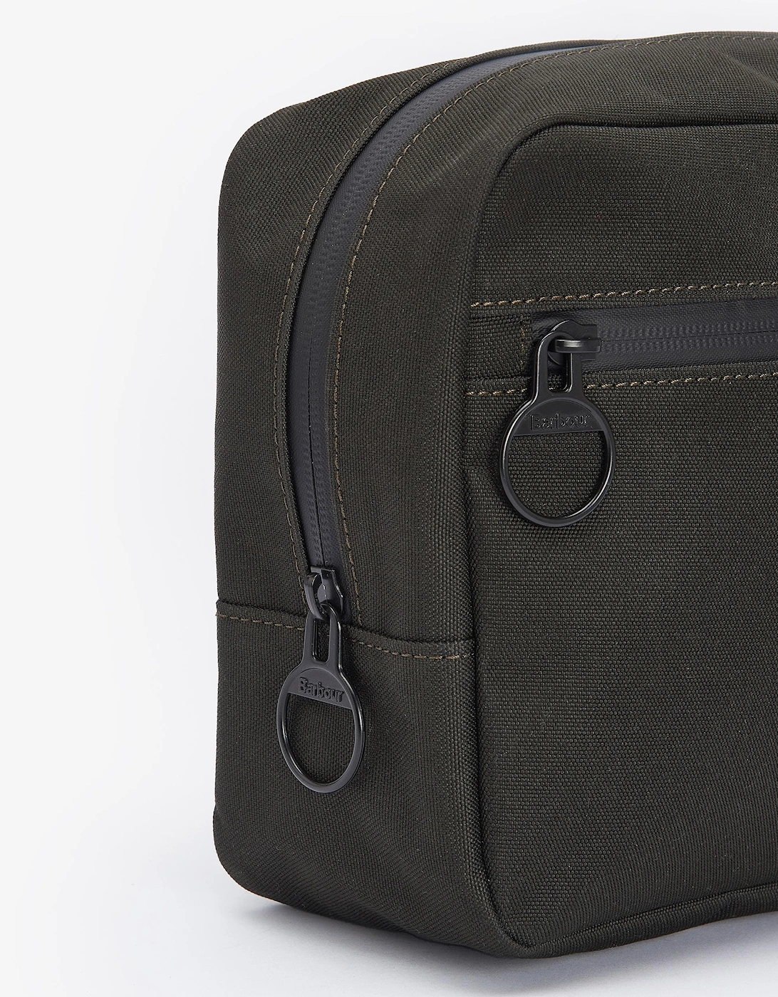 Field Mens Canvas Washbag - Olive/Black