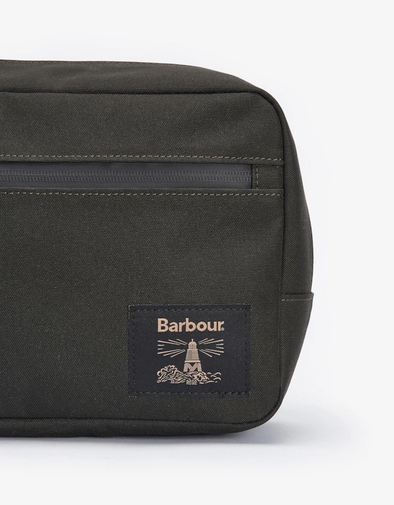 Field Mens Canvas Washbag - Olive/Black