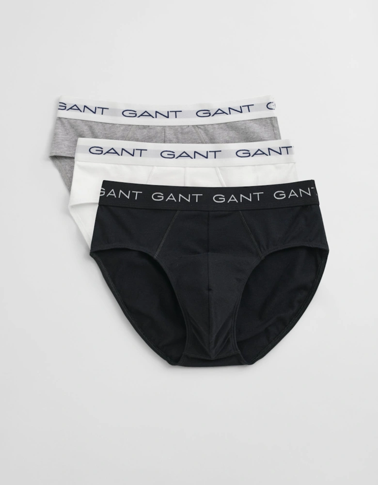 3-Pack Mens Logo Waistband Briefs - 94 Light Grey Melange