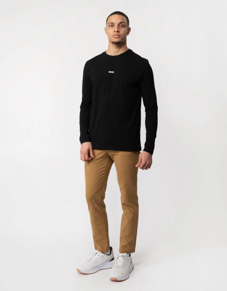 BOSS Orange Tchark Mens Long Sleeve Stretch Cotton T-Shirt