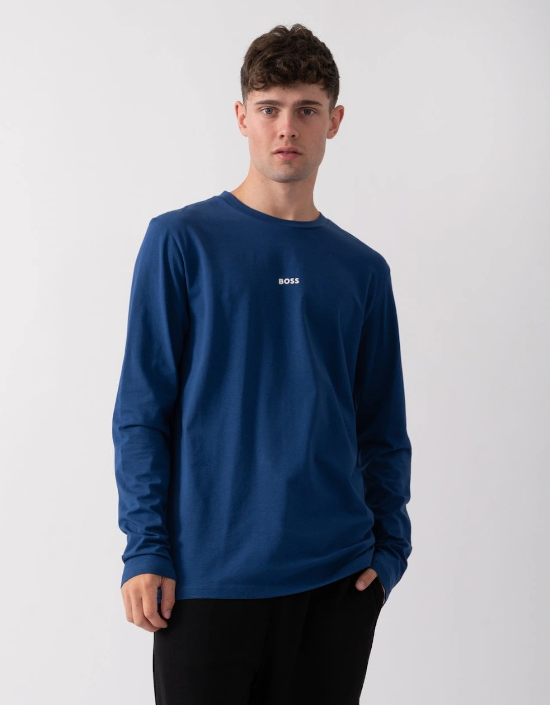 BOSS Orange Tchark Mens Long Sleeve Stretch Cotton T-Shirt
