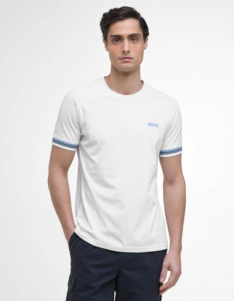 Bruce Mens Tipped Cuff T-Shirt - White