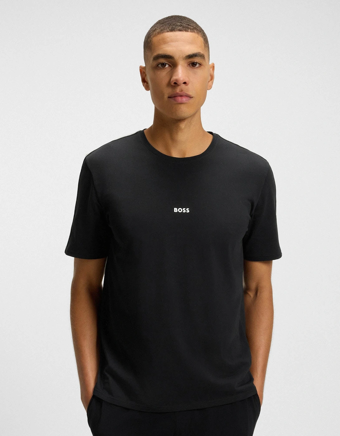 BOSS Orange Unique Mens Pyjama T-Shirt - Black 001, 2 of 1