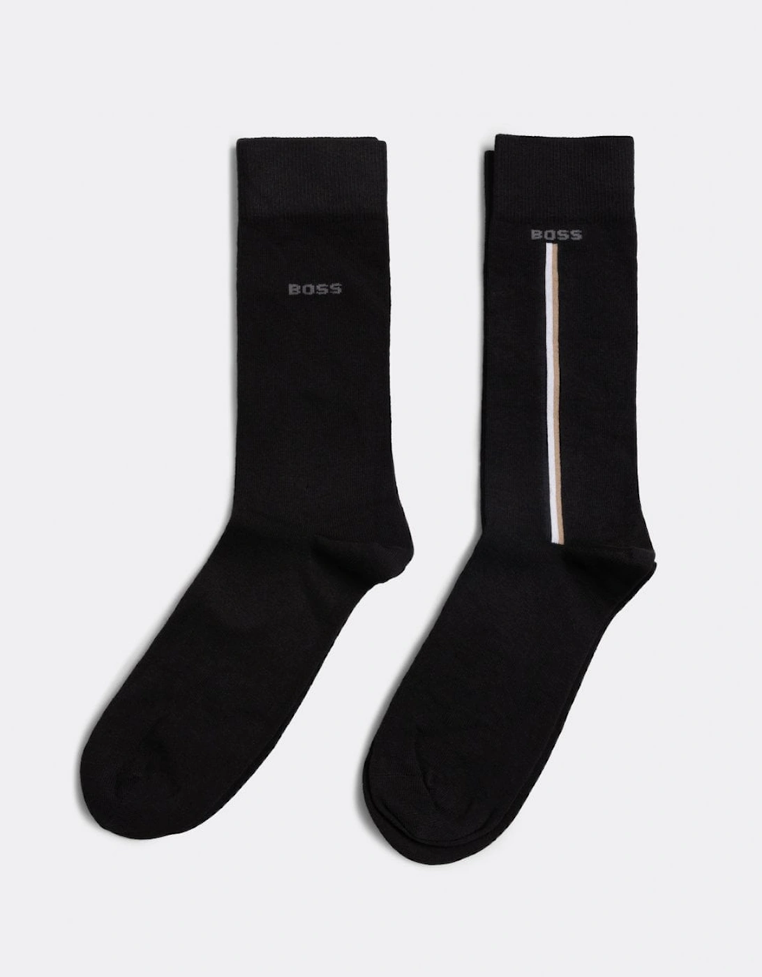 BOSS Orange 2-Pack Mens Regular Length Organic Cotton Blend Socks, 3 of 2