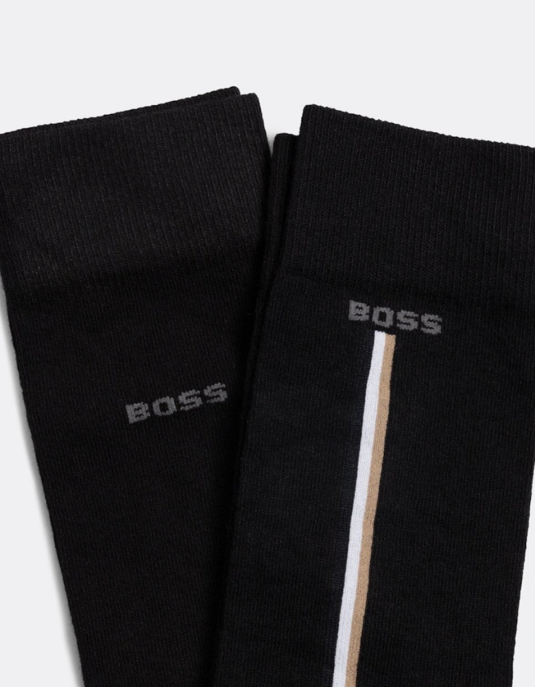 BOSS Orange 2-Pack Mens Regular Length Organic Cotton Blend Socks