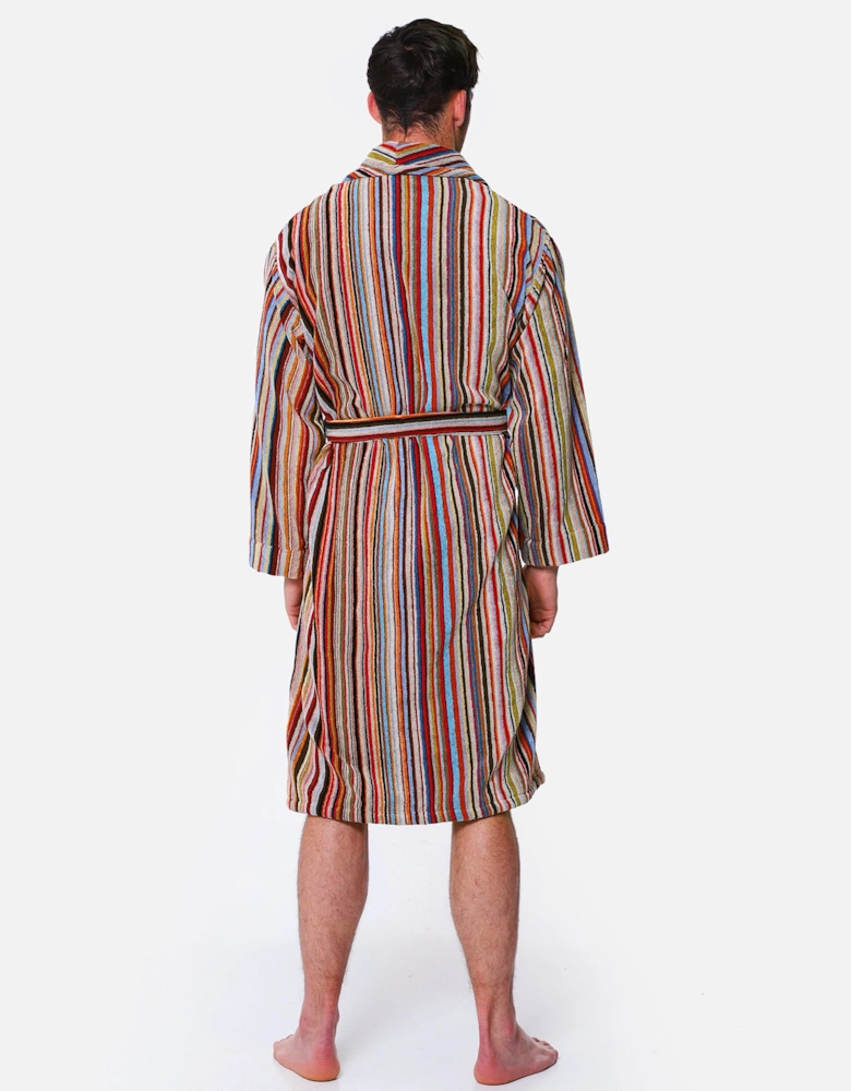 Cotton Towelling Signature Stripe Robe
